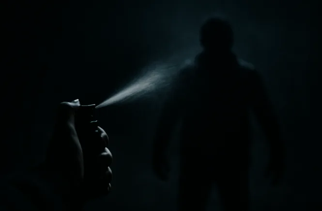 Ilustrační obrázek pepřového spreje, vytvořený AI