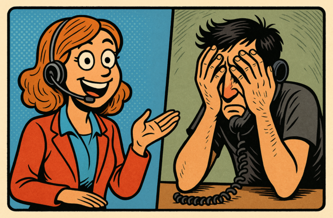Právo nemít zájem (ilustrační obrázek - telemarketing)
